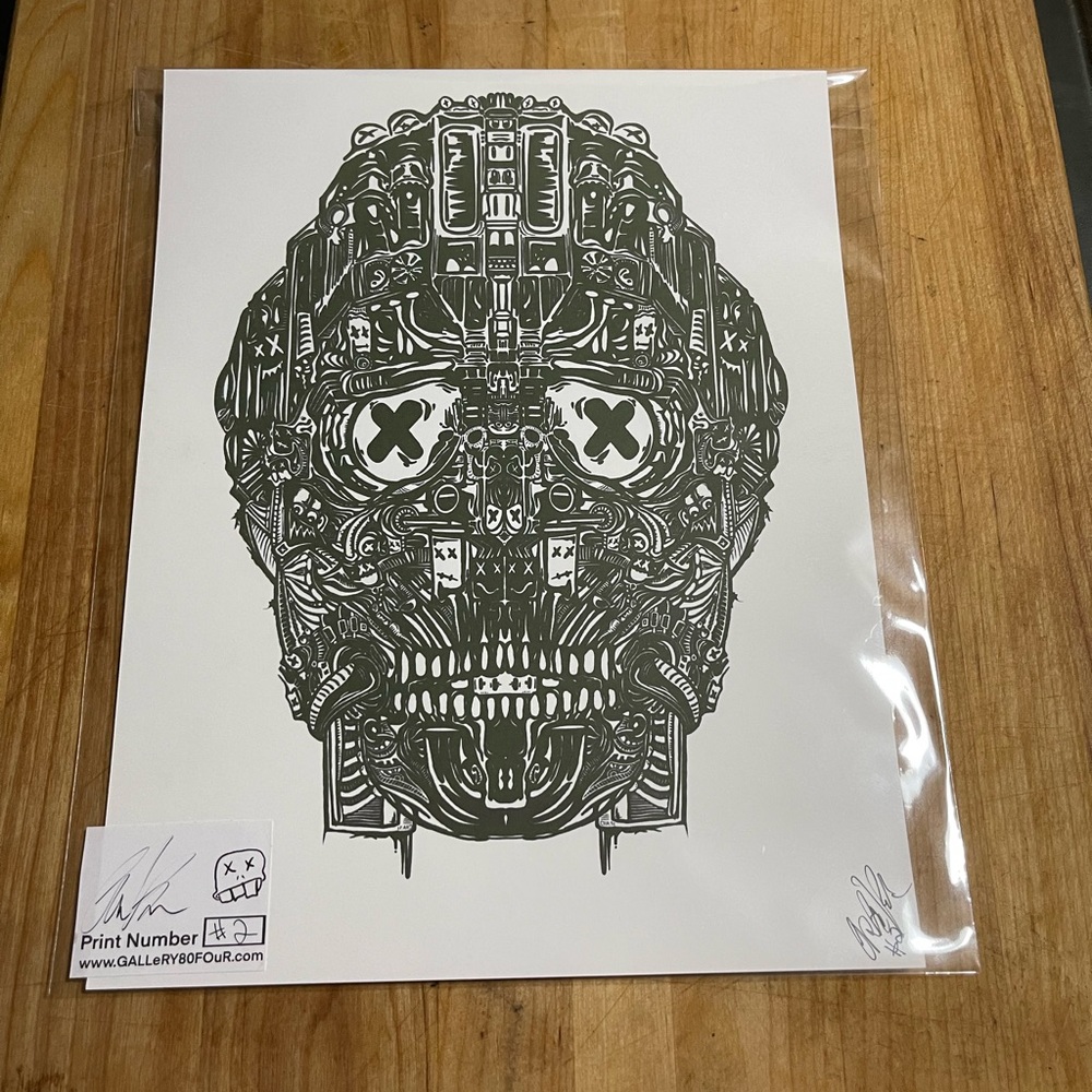 Signed artist print limited numbers 11”x8.5” in clear sleeve mint condition.